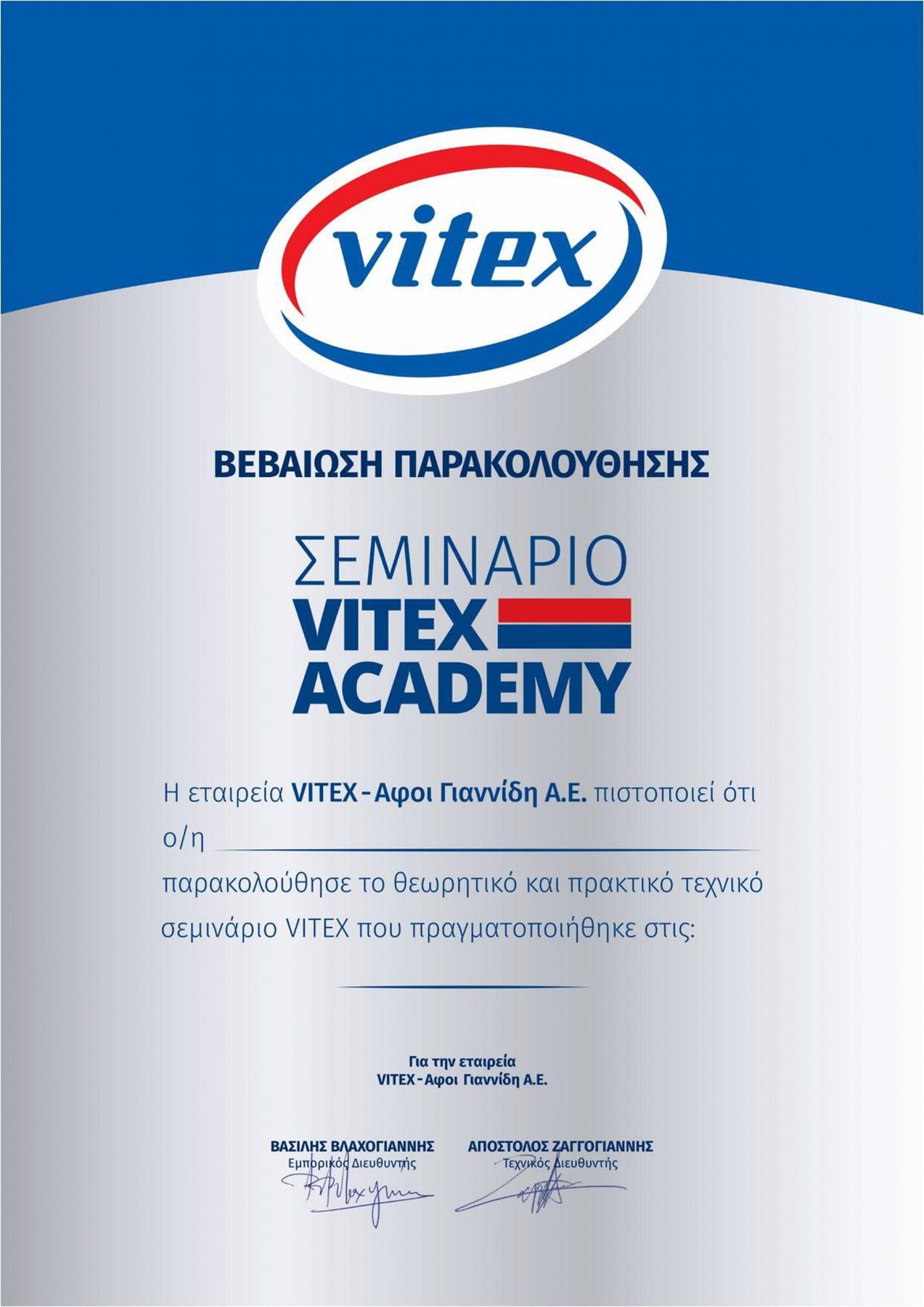 VITEX Academy technical seminar / Τεχνικό σεμινάριο VITEX Academy — NEXT LEVEL